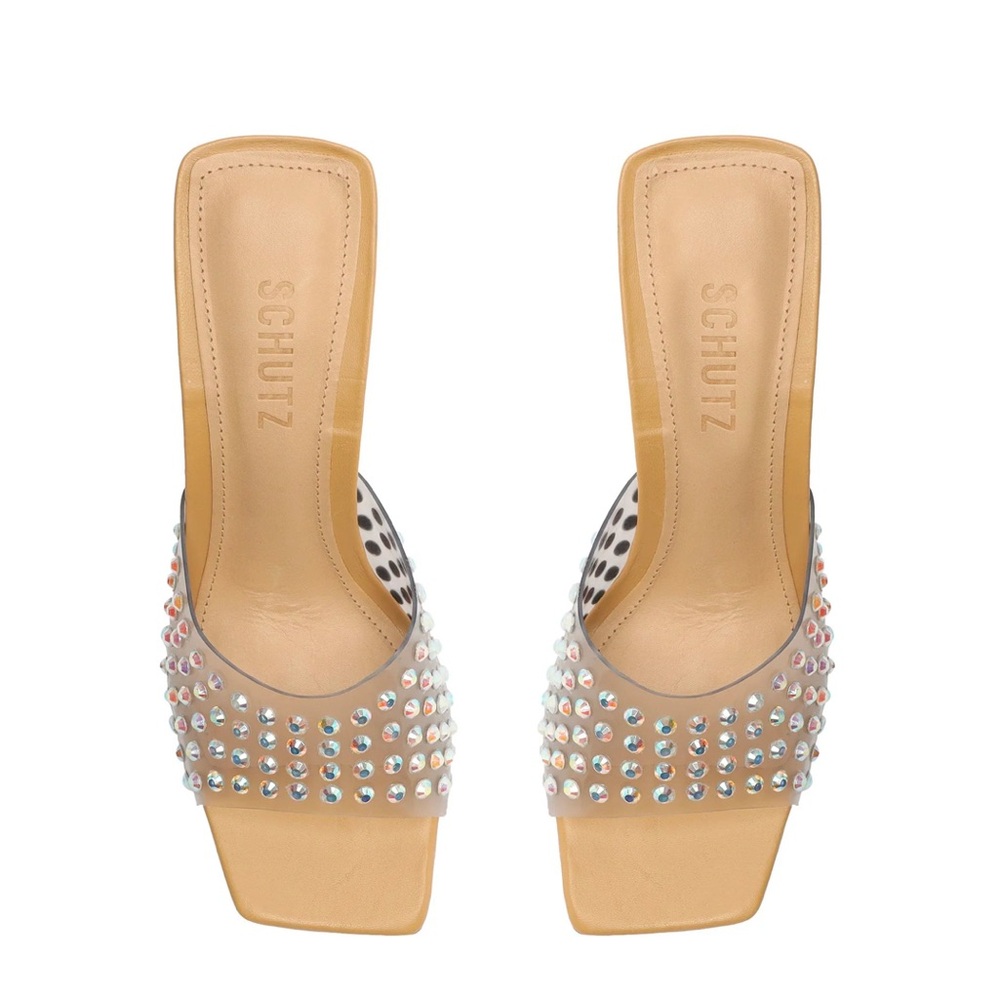 Schutz Lizah Crystal Vinyl Sandal